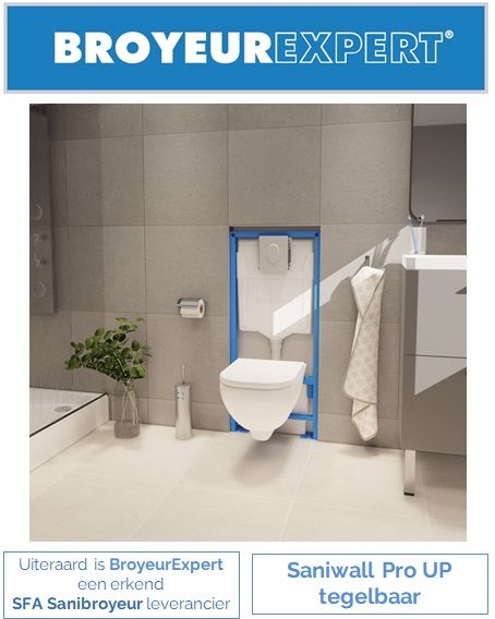 Sanibroyeur Saniwall Pro up tegelbaar