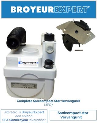 vervangunit  Sanicompact star MPC7 

https://www.broyeurexpert.nl/sanicompact-c45-vervangunit.html