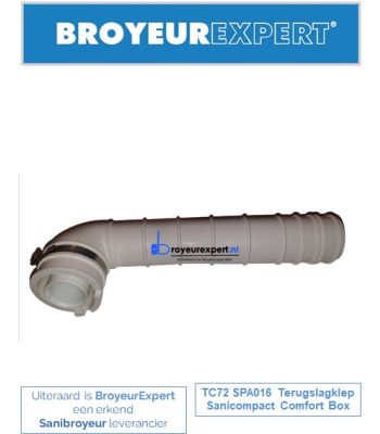 Terugslagklep Sanicompact Comfort Box type TC72 SPA016 - SFA SANIBROYEUR Terugslagklep W40 type TC72 SPA016 - SFA SANIBROYEUR Compact W S1 Artikelnummer SPLA016