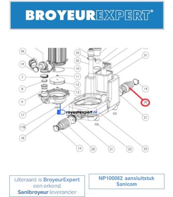aansluitstuk Sanicom 1 NP100062
