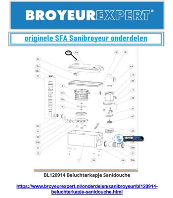 BL120914 Beluchterkapje Sanidouche
https://www.broyeurexpert.nl/onderdelen/sanibroyeur/bl120914-beluchterkapje-sanidouche.html