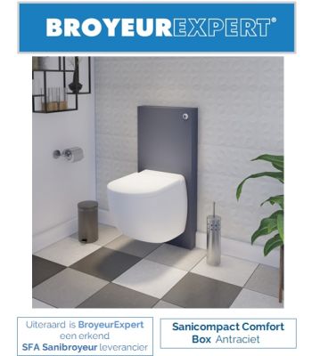 Sanicompact Comfort Box antraciet www.broyeurexpert.nl