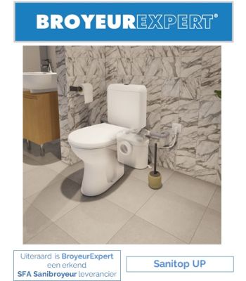 Sanibroyeur Sanitop UP verkrijgbaar bij www.Broyeurexpert.nl