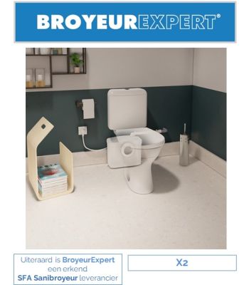 Sanibroyeur X2 Silince nog verkrijgbaar bij www.Broyeurexpert.nl