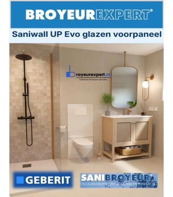 Saniwall UP Evo glazen voorpaneel
