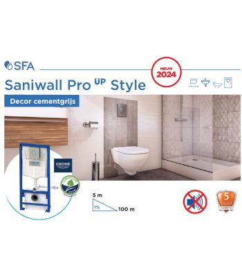 Saniwall Pro up Style  Decor cementgrijs